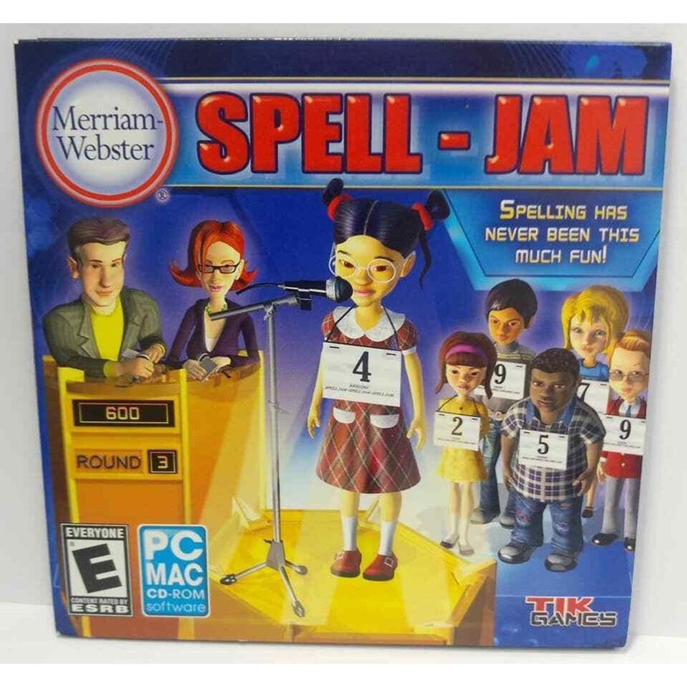 Spell-Jam PC MAC CD ROM Software Tv Game Merriam Webster 2009 Word Spelling Bee